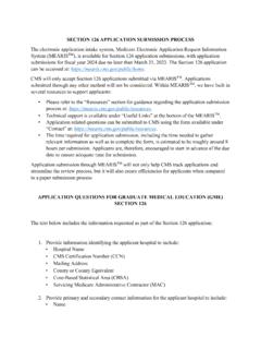 Section 126 Application Submission Process