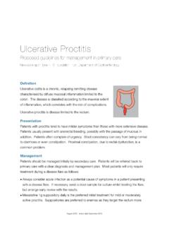 Ulcerative Proctitis Deﬁnition - Newcastle Hospitals …