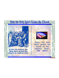 How the Holy Spirit Guides the Church - Bible Charts