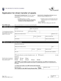 Application for direct transfer of assets - Sun Life …