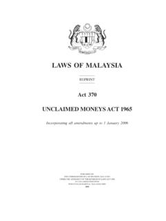 LAWS OF MALAYSIA - ANM