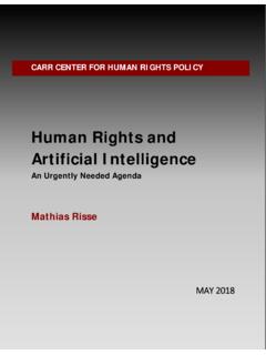 Human Rights and Artificial Intelligence - Carr Center for ...