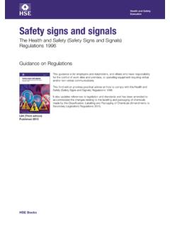 Safety signs and signals - HSE