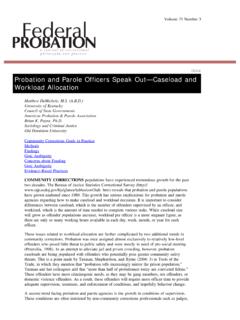 Home Probation and Parole Officers Speak Out—Caseload …