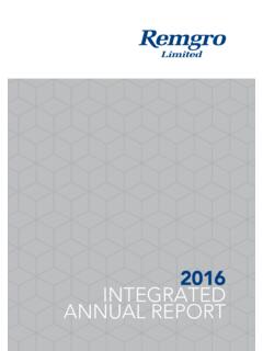 2016 INTEGRATED ANNUAL REPORT - Remgro Limited
