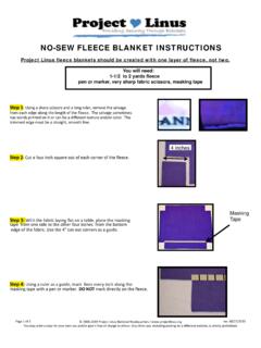 NO-SEW FLEECE BLANKET INSTRUCTIONS - Project Linus