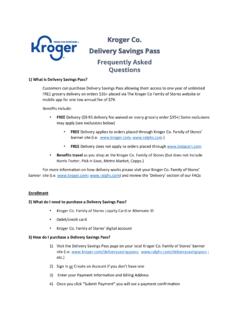 Kroger Co. Delivery Savings Pass