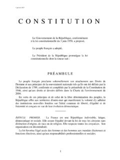 Constitution du 4 octobre 1958 - conseil-constitutionnel.fr