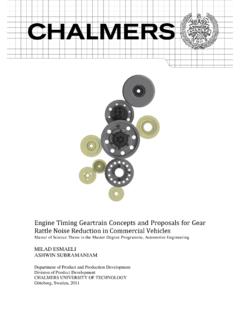 Engine Timing Geartrain Concepts and Proposals for Gear ...