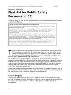 American Red Cross First Aid for Public Safety Personnel ...