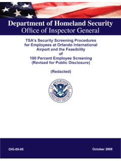 Department of Homeland Security Ofﬁce of Inspector General