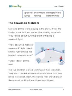 The Snowman Problem - K5 Learning