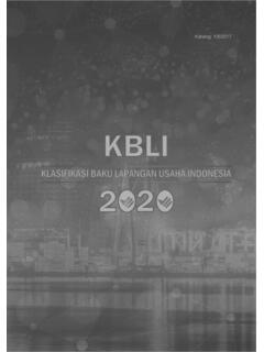 Klasifikasi Baku Lapangan Usaha Indonesia (KBLI) 2020 - POM
