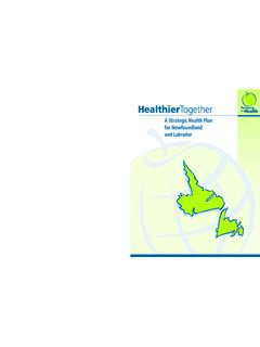 Strategic Health Plan for Newfoundland and Labrador (PDF)