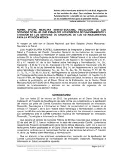 Norma Oficial Mexicana NOM-027-SSA3-2013, Regulaci&#243;n …