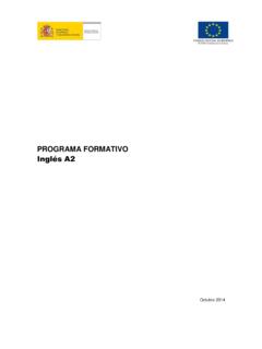 PROGRAMA FORMATIVO Ingl&#233;s A2