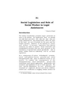31 Social Legislation and Role of Social Worker in Legal ...