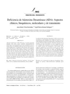 Deficiencia de Adenosina Desaminasa (ADA): Aspectos ...