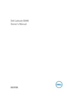 Dell Latitude E6440 Owner's Manual