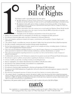 Patient 1Bill of Rights - Matrix Home Care