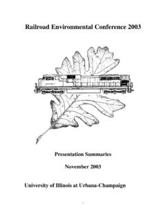 Railroad Environmental Conference 2003 - UIUC …