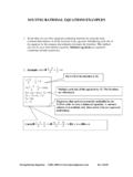 SOLVING RATIONAL EQUATIONS EXAMPLES - …
