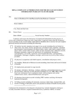 HIPAA Compliant Authorization Form For The …