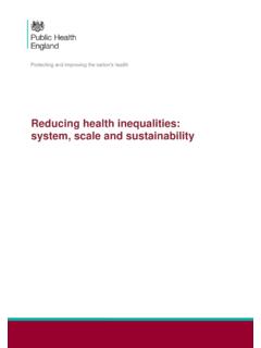 Reducing health inequalities: system, scale and sustainability