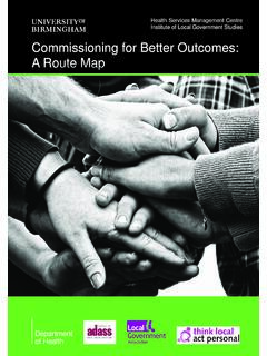 Commissioning for Better Outcomes: A Route Map - Adass