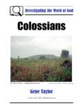 Colossians - Centerville Road