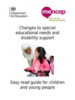 Changes to special educational needs and disability support
