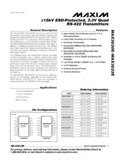 &#177;15kV ESD-Protected, 3.3V Quad RS-422 Transmitters