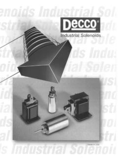 Decco Industrial Solenoid Catalog - ROSS DECCO