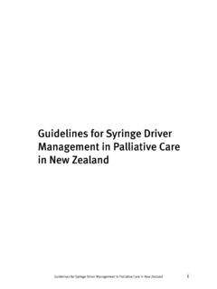 Guidelines for Syringe Driver Management in Palliative ...