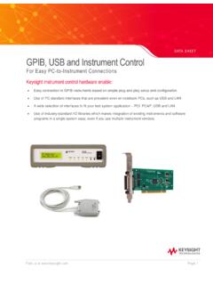 GPIB, USB and Instrument Control - Keysight