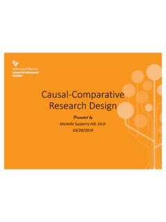 Causal-Comparative Research Design