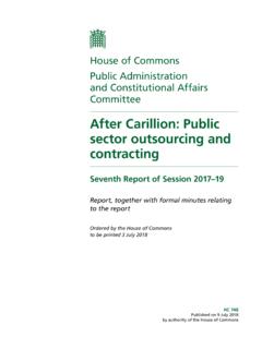 After Carillion: Public sector outsourcing and contracting