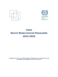 CHINA D WORK COUNTRY PROGRAMME 2016-2020