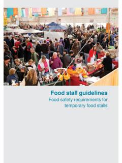 Food stall guidelines - Food safety requirements for ...