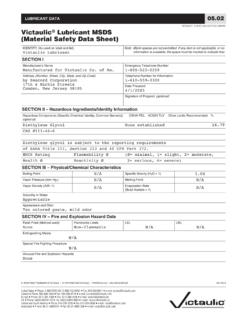 Victaulic Lubricant MSDS (Material Safety Data Sheet)