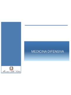 MEDICINA DIFENSIVA - salute.gov.it