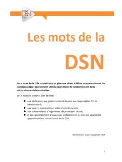 Les mots de la DSN - dsn-info.fr