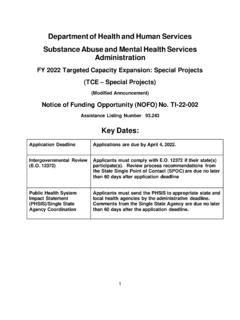 Department of Health and Human Services Substance Abuse ...
