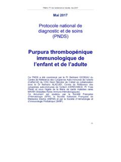 Purpura thrombop&#233;nique immunologique de l’enfant et de l ...