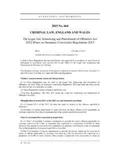2015 No. 664 CRIMINAL LAW, ENGLAND AND …