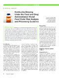 Kombucha Brewing Under the Food and Drug Administration ...
