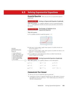 Solving Exponential Equations - Jackson School District