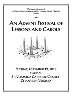 AN ADVENT FESTIVAL OF LESSONS AND C