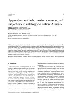 Approaches, methods, metrics, measures, and subjectivity ...