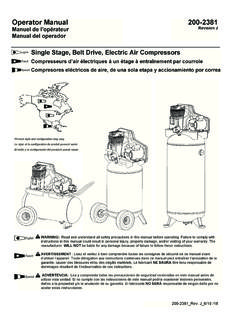 Operator Manual 200-2381 - Industrial Air